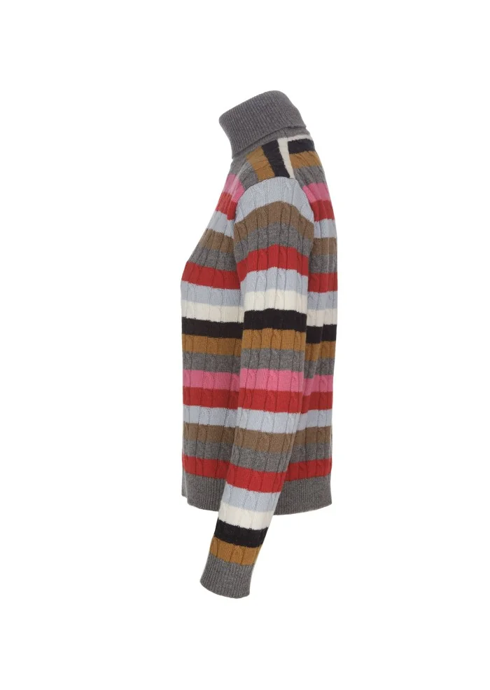 SEMICOUTURE | MAGLIONE DOLCEVITA LANA MULTICOLORE Vendita Calda