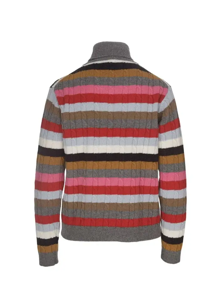 SEMICOUTURE | MAGLIONE DOLCEVITA LANA MULTICOLORE Vendita Calda