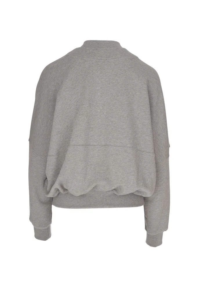 SEMICOUTURE | FELPA CON ZIP GRIGIO Saldi Di Fabbrica