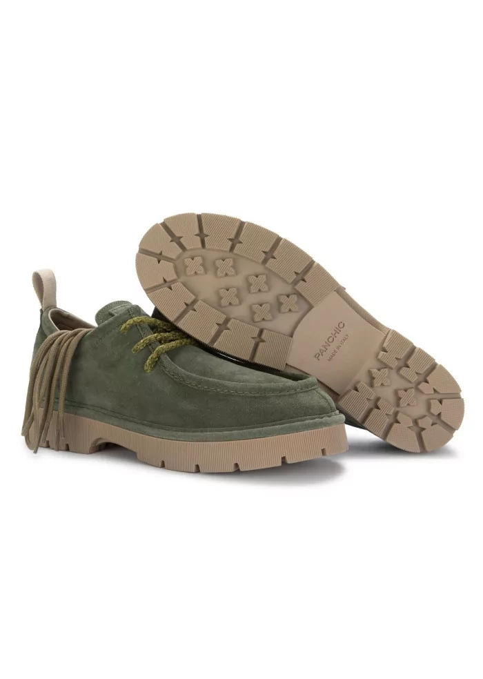 PANCHIC | SCARPE BASSE CAMOSCIO VERDE SCURO Nuova