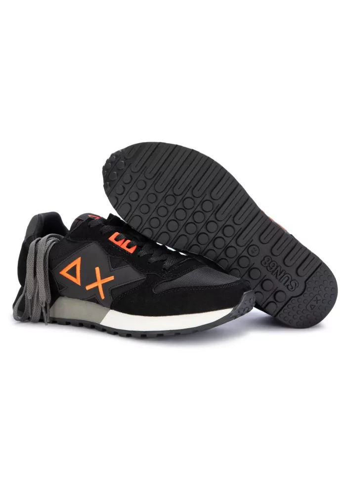 SUN68 | SNEAKERS JAKI FLUO CAMOSCIO NYLON NERO Offerta speciale
