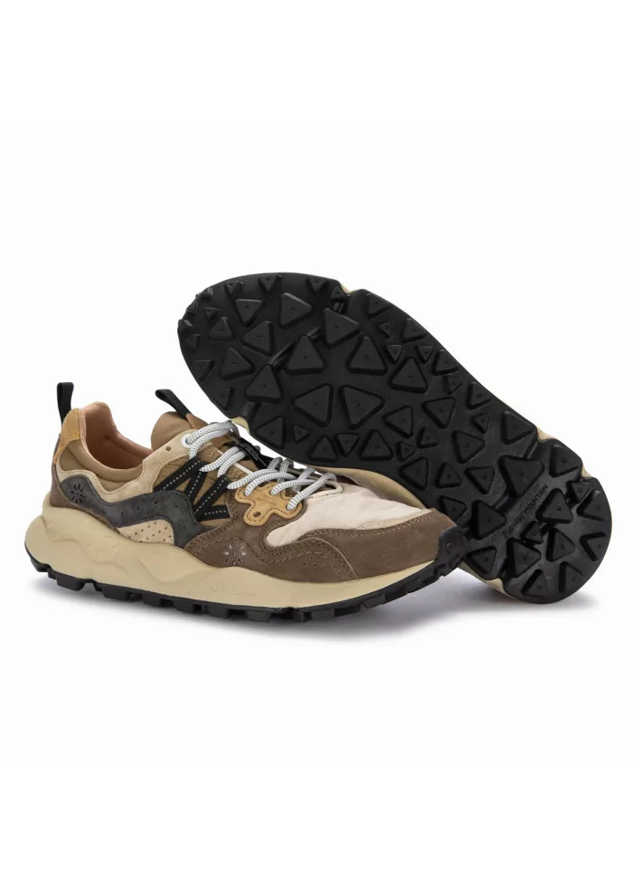 FLOWER MOUNTAIN | SNEAKERS YAMANO 3 CAMOSCIO NYLON MARRONE Fornitura limitata