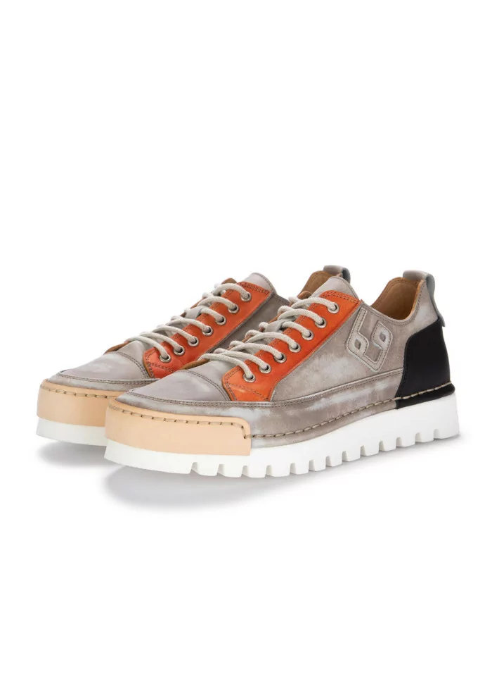 BNG REAL SHOES | SNEAKERS LA PATCH PELLE GRIGIO TORTORA Shopping online