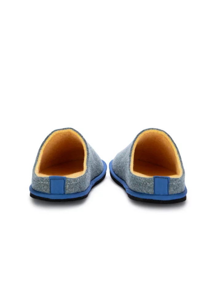 LÖWENWEISS | PANTOFOLE FELTRO DI LANA BLU GIALLO Offerta natalizia