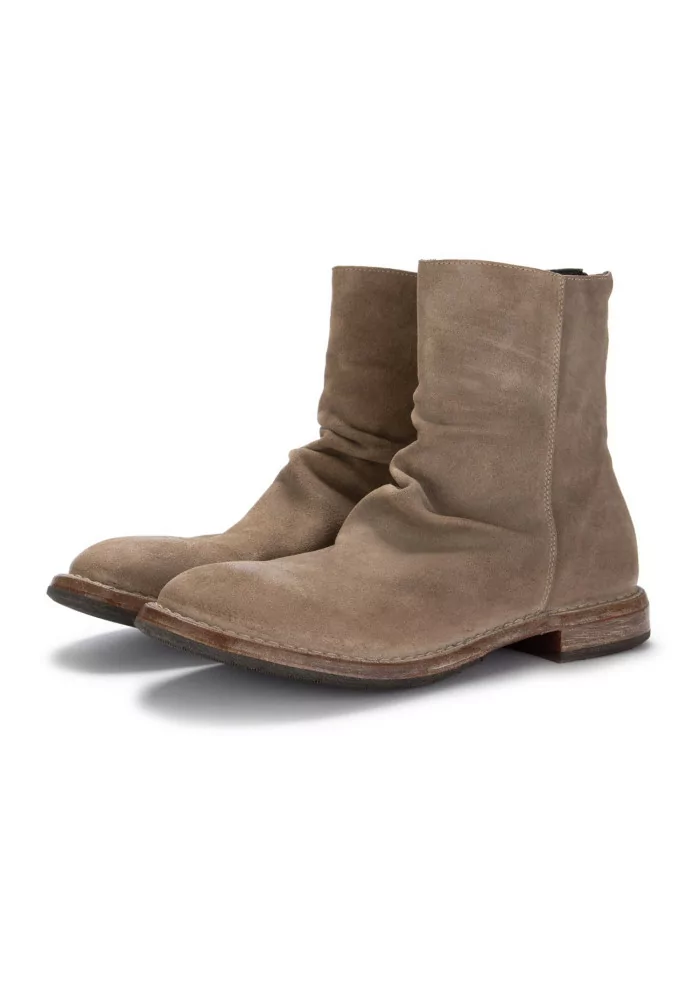 MOMA | STIVALETTI PELLE CAMOSCIO ZIP BEIGE Offerta temporanea