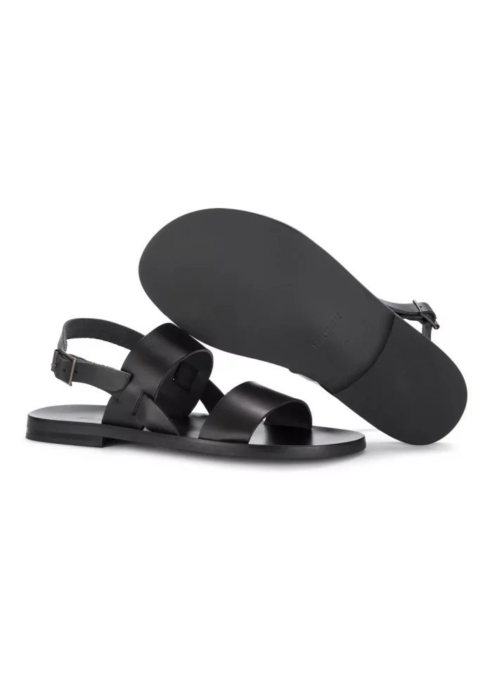 MANOVIA 52 | SANDALI CINTURINO PELLE NERO Grandi sconti