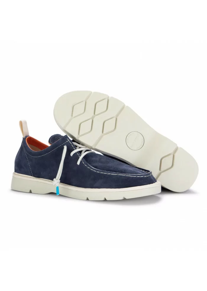 PANCHIC | SCARPE ALLACCIATE CAMOSCIO BLU Liquidazione