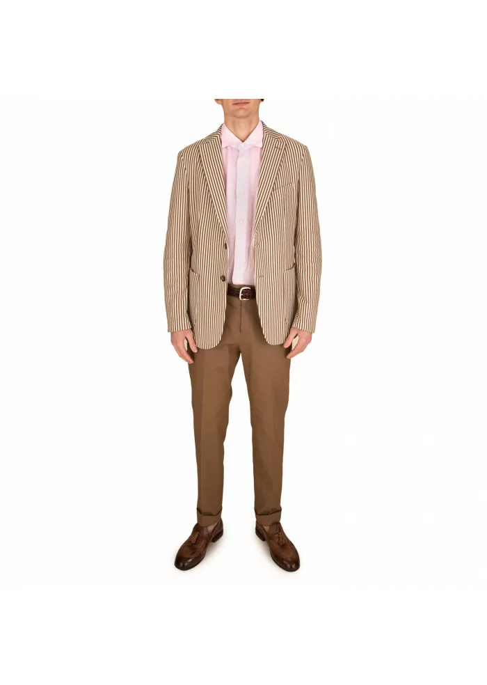 OUT/FIT | PANTALONI SOLDI COTONE MARRONE TABACCO Ritorno libero