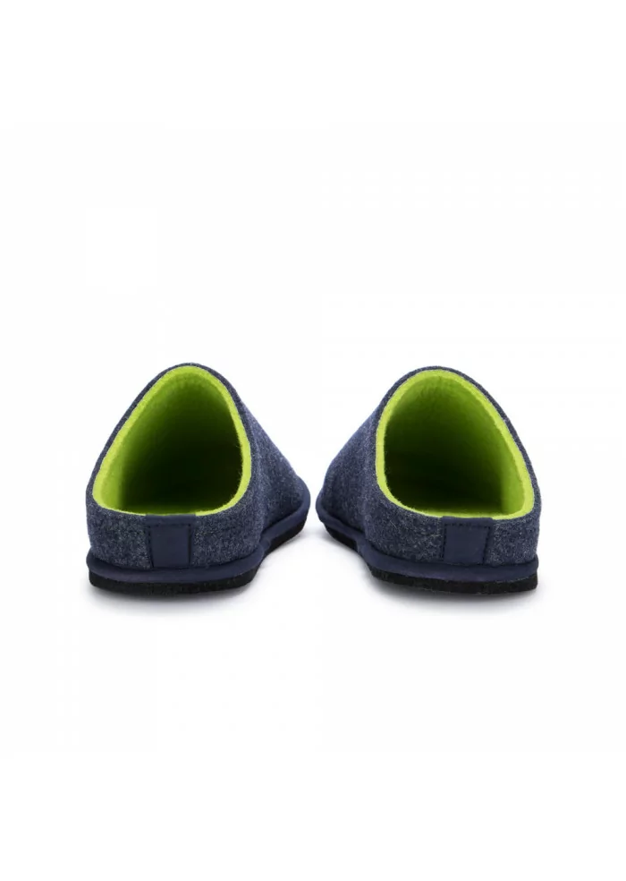 LÖWENWEISS | PANTOFOLE IN LANA COTTA BLU VERDE Shopping online