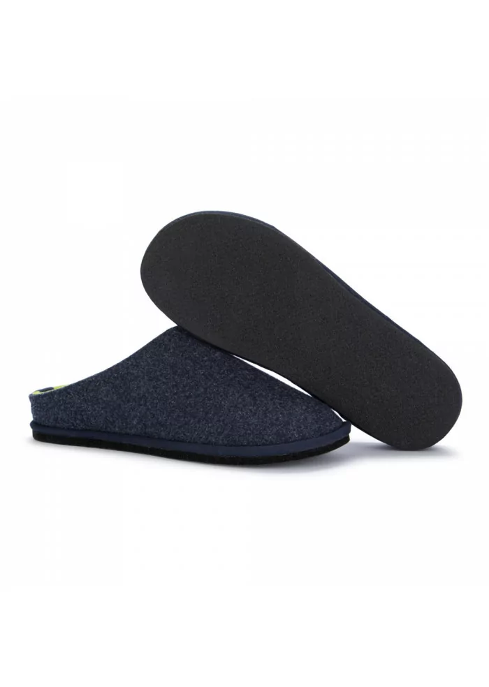 LÖWENWEISS | PANTOFOLE IN LANA COTTA BLU VERDE Shopping online