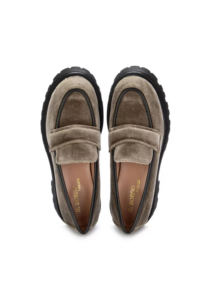 IL BORGO FIRENZE | MOCASSINI CHUNKY VELLUTO MARRONE Black Friday