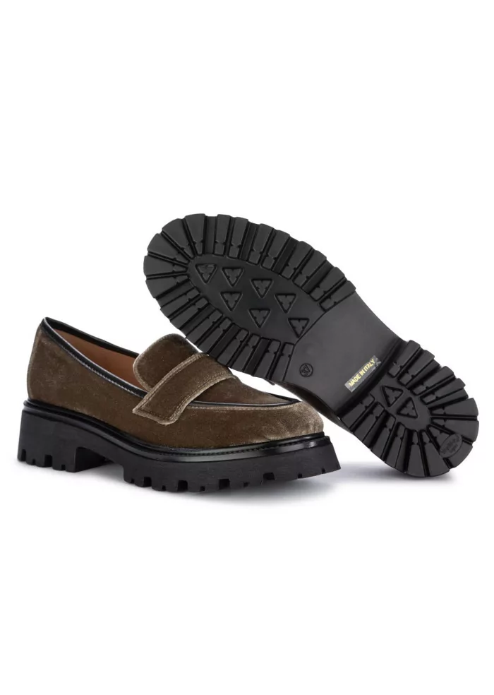 IL BORGO FIRENZE | MOCASSINI CHUNKY VELLUTO MARRONE Black Friday