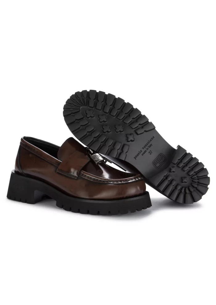 POESIE VENEZIANE | MOCASSINI PELLE LUCCHETTO MARRONE Cyber Monday
