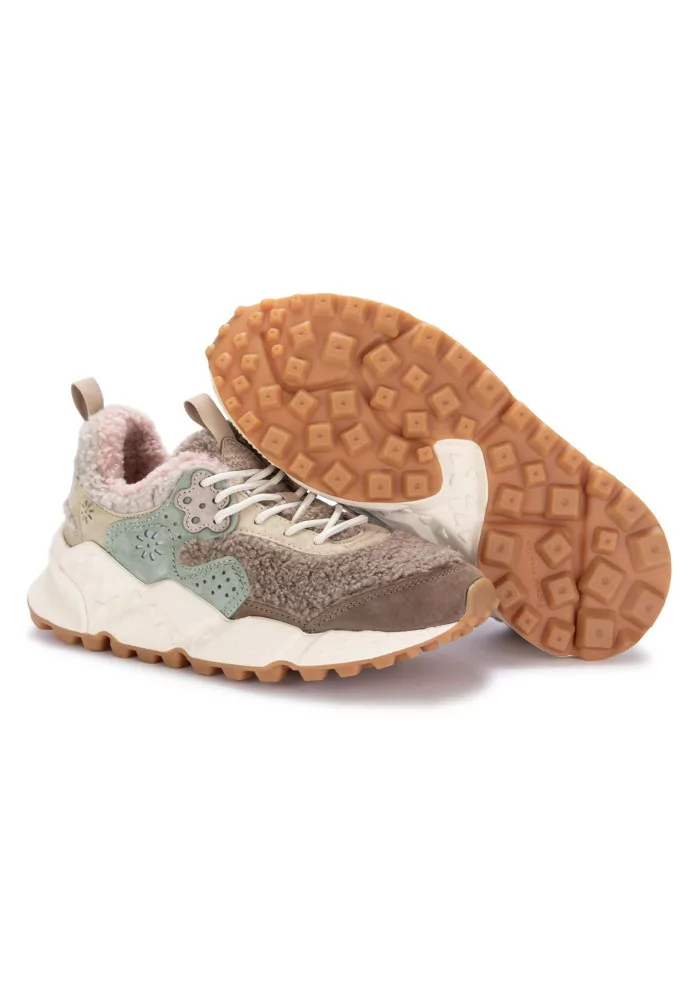 FLOWER MOUNTAIN | SNEAKERS KOTETSU TEDDY MARRONE ROSA Offerta Anniversario