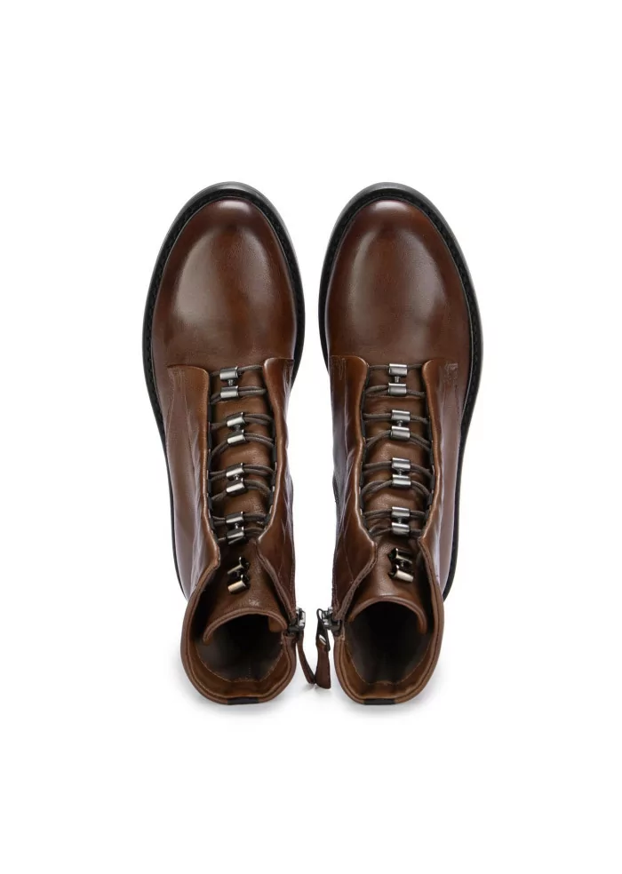 MJUS | STIVALETTI ALLACCIATI ZIP PELLE MARRONE Vendita calda