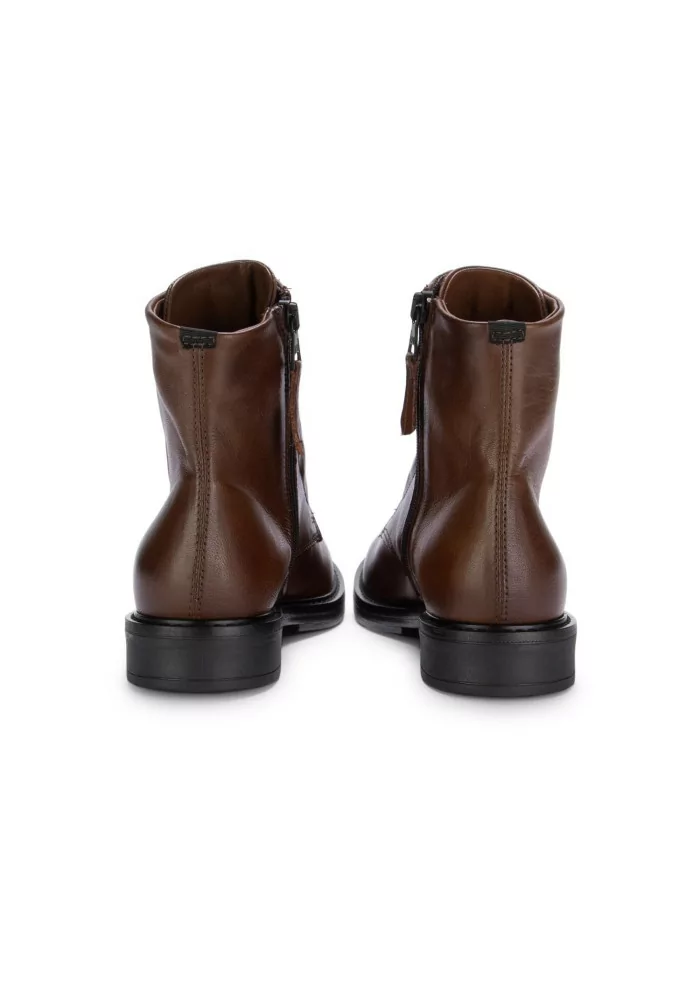 MJUS | STIVALETTI ALLACCIATI ZIP PELLE MARRONE Vendita calda