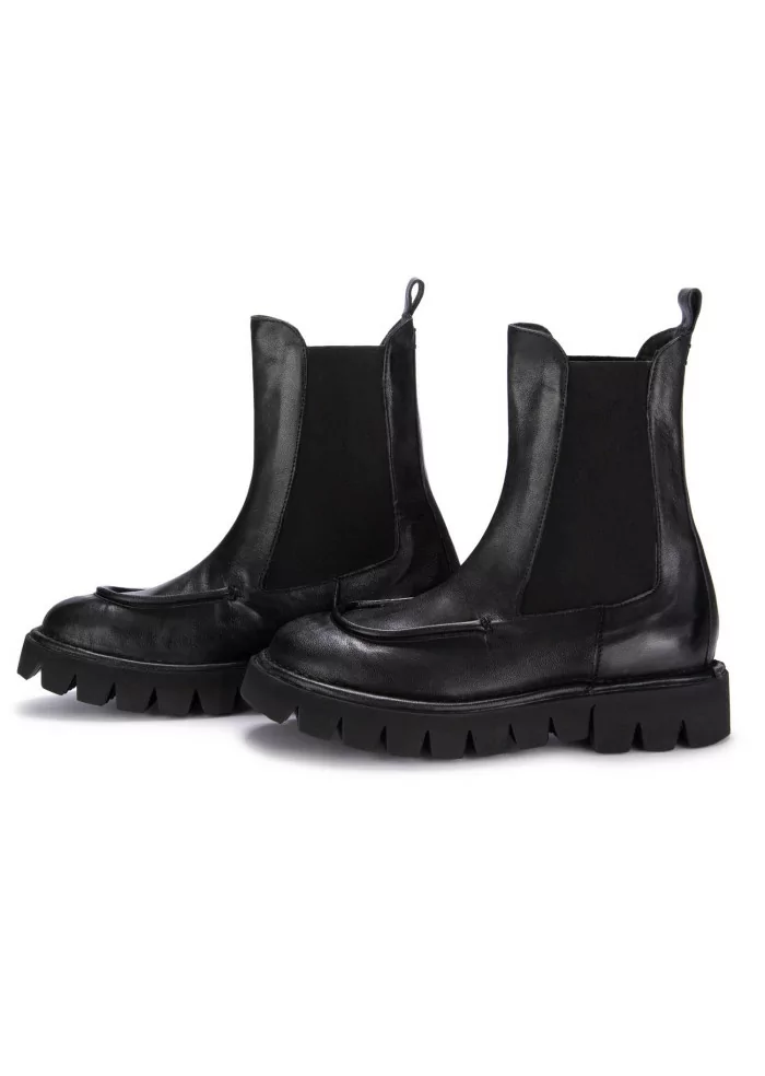 ERNESTO DOLANI | STIVALETTI CHUNKY PELLE NERO Offerte speciali