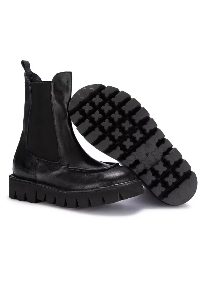 ERNESTO DOLANI | STIVALETTI CHUNKY PELLE NERO Offerte speciali