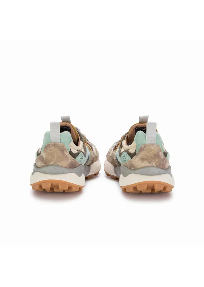 FLOWER MOUNTAIN | SNEAKERS YAMANO 3 PELLE BEIGE AZZURRO Rilascio limitato