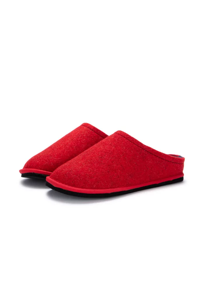 LÖWENWEISS | PANTOFOLE FELTRO DI LANA ROSSO BLU Fino al 60% di sconto