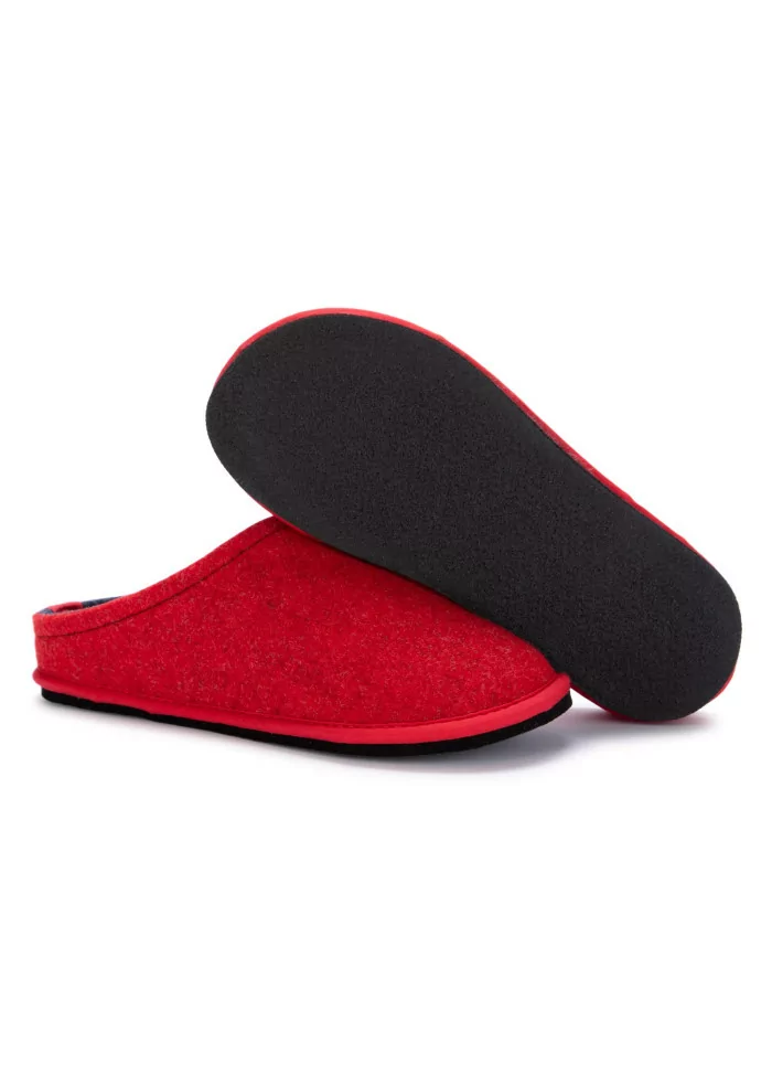 LÖWENWEISS | PANTOFOLE FELTRO DI LANA ROSSO BLU Fino al 60% di sconto
