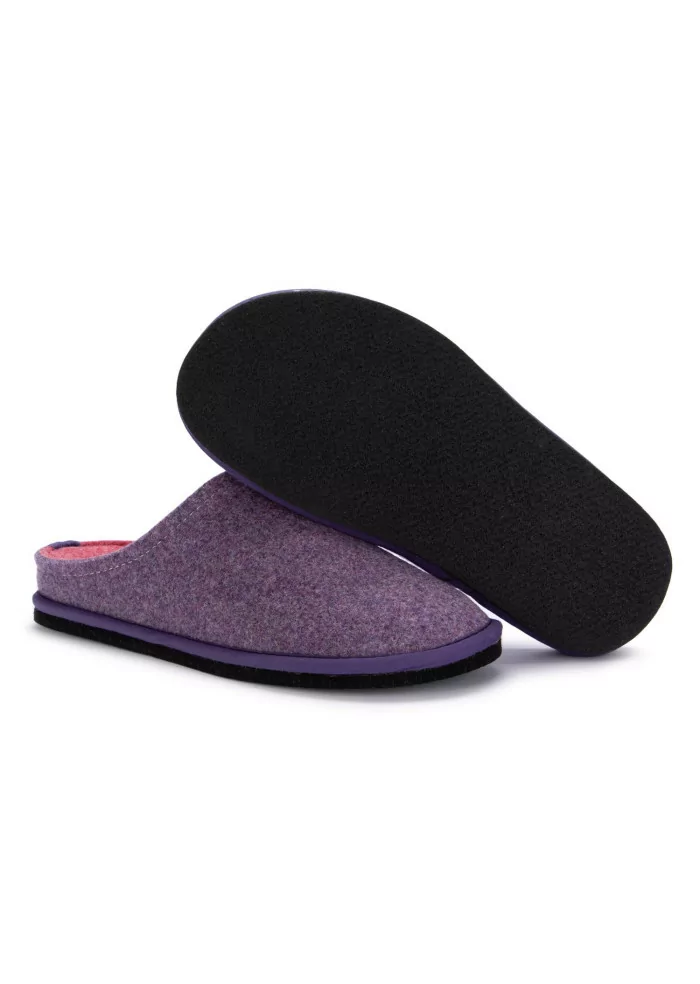 LÖWENWEISS | PANTOFOLE FELTRO DI LANA LILLA ROSA Fino al 55% di sconto