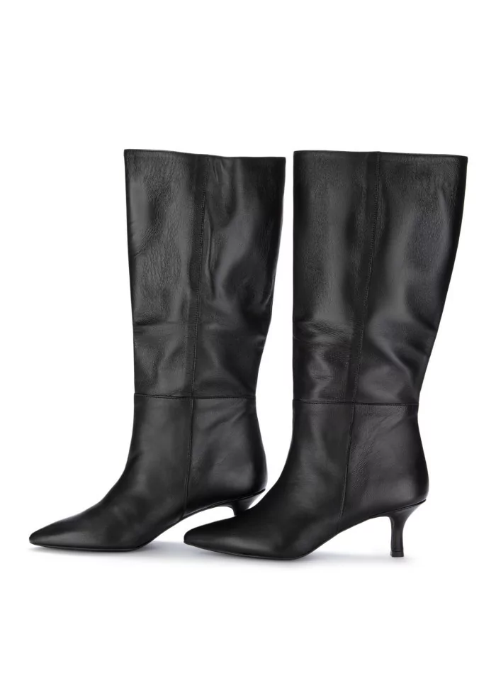 POSITANO IN LOVE | STIVALI CON TACCO CONNYE PELLE NERO Super sconto