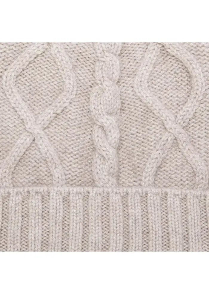 RIVIERA CASHMERE | BERRETTO WAFFLE BEIGE Esporta salva