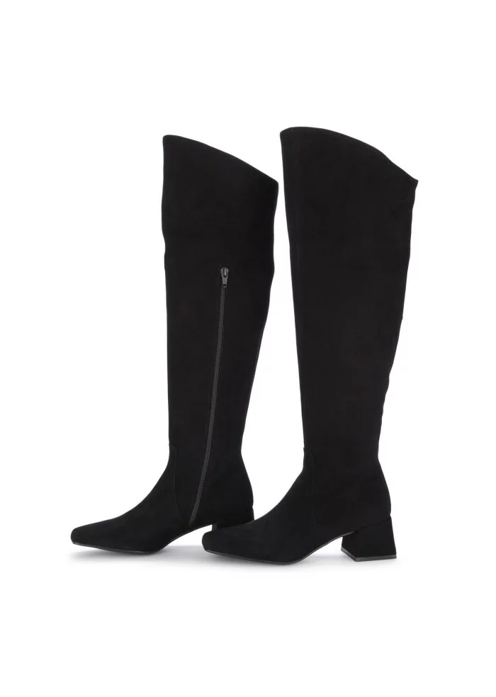 MA+DE 94 | STIVALI ALTI CAMOSCIO NERO Nuovo