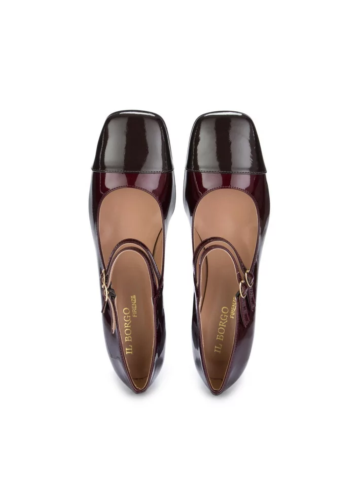 IL BORGO FIRENZE | SCARPE CON TACCO MARRONE BORDEAUX Shopping Online