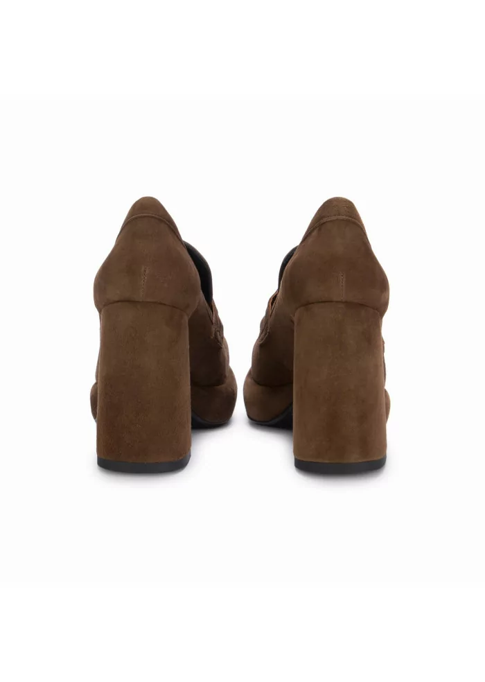 POESIE VENEZIANE | SCARPE TACCO CAMOSCIO MARRONE Sottocosto