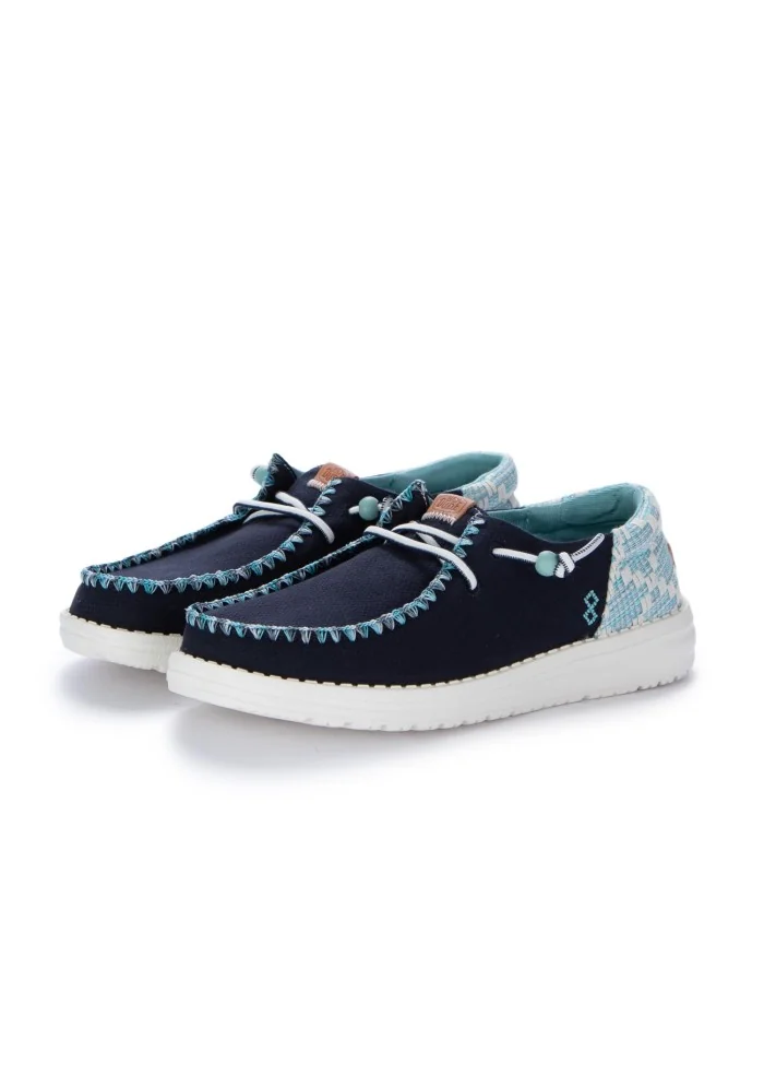 HEY DUDE | SCARPE BASSE WENDY FUNK JACQUARD BLU Black Friday