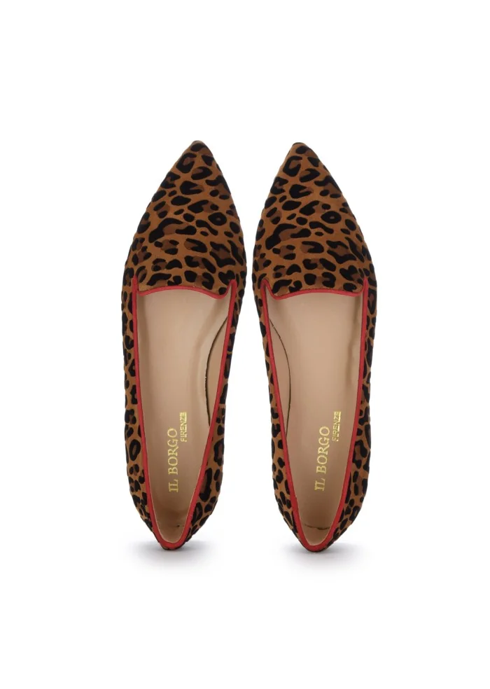 IL BORGO FIRENZE | SCARPE BASSE LEOPARDINO MARRONE NERO ROSSO Offerta speciale della fabbrica