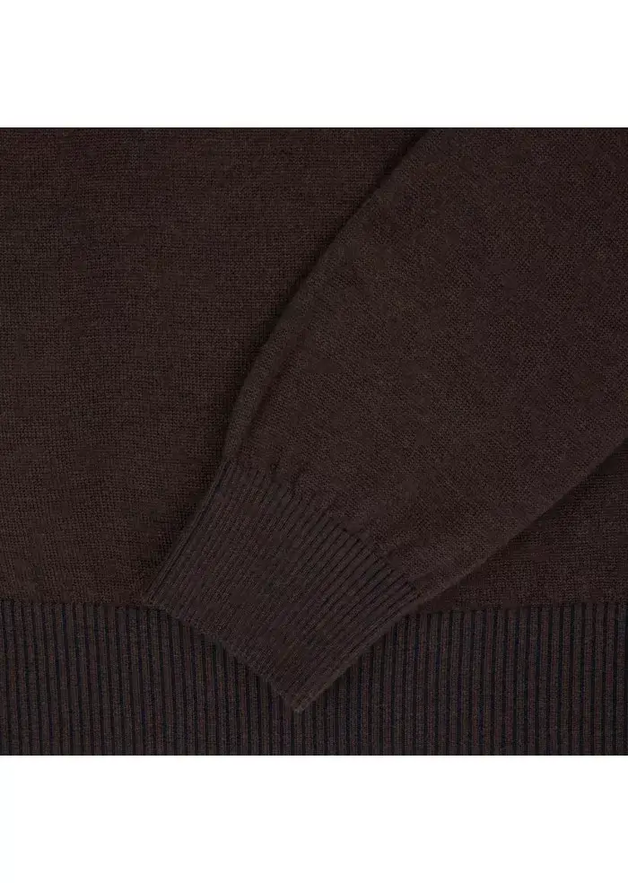 JURTA | MAGLIONE LEGGERO LANA MERINO MARRONE SCURO Hotsell