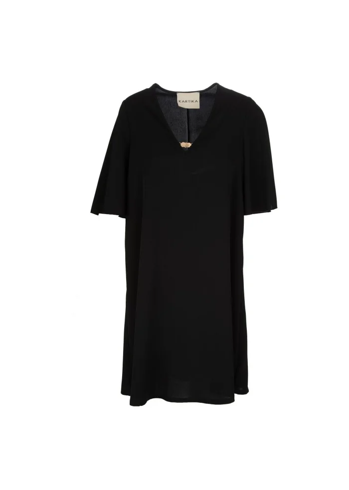 KARTIKA | ABITO SCOLLO A V NERO Comprane uno, ottenene uno gratis