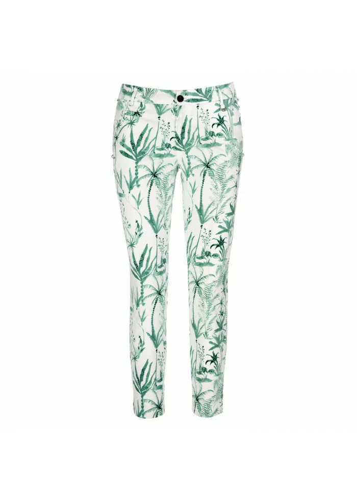 MASON'S | PANTALONI JAQUELINE CAPRI BIANCO VERDE 50% di sconto per tempo limitato