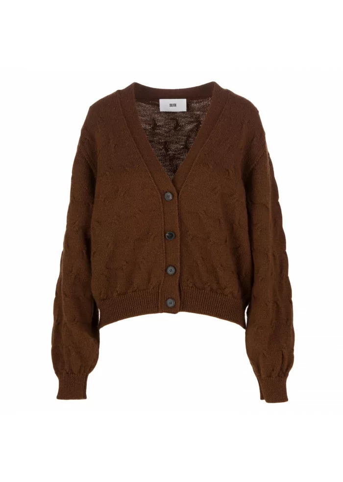 SOLOTRE | CARDIGAN LANA MARRONE In Linea
