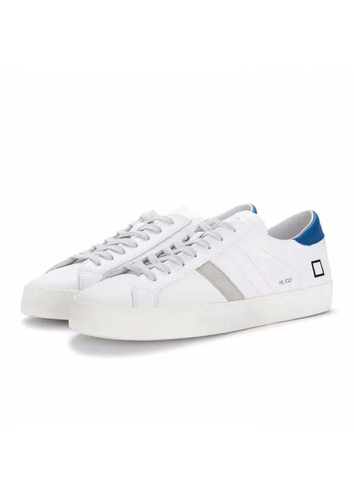 D.A.T.E. | SNEAKERS BASSE IN PELLE HILL CALF BIANCO BLU Offerta speciale