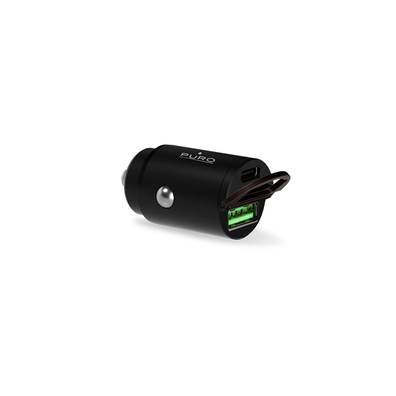 Puro Mini Carica Batterie da Auto “Bullet” USB-C e USB-A Fast Charging e Power Delivery 30W 2025