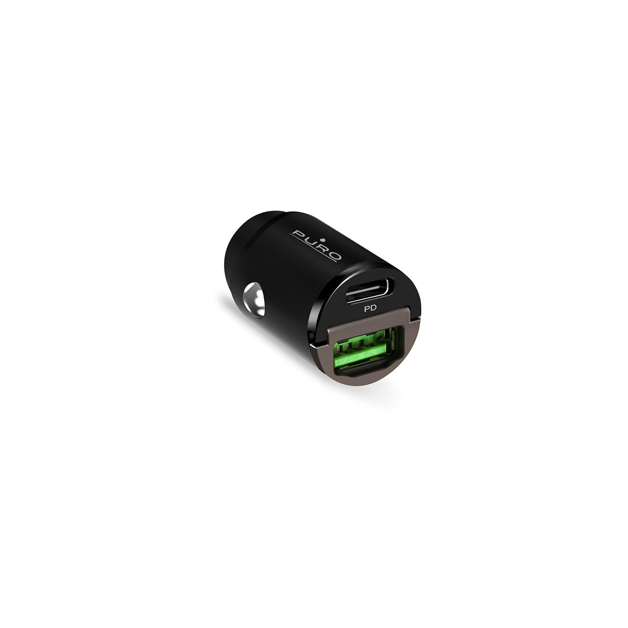Puro Mini Carica Batterie da Auto “Bullet” USB-C e USB-A Fast Charging e Power Delivery 30W 2025