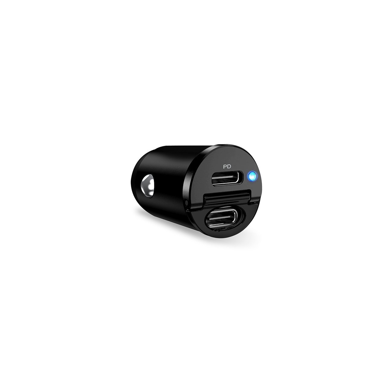 Puro Mini Carica Batterie da Auto “Bullet” 2 porte USB-C Fast Charging e Power Delivery 30W In Linea