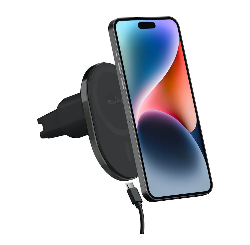 Puro Supporto Auto MAG PRO compatibile MagSafe e ricarica wireless integrata 15W Qualità