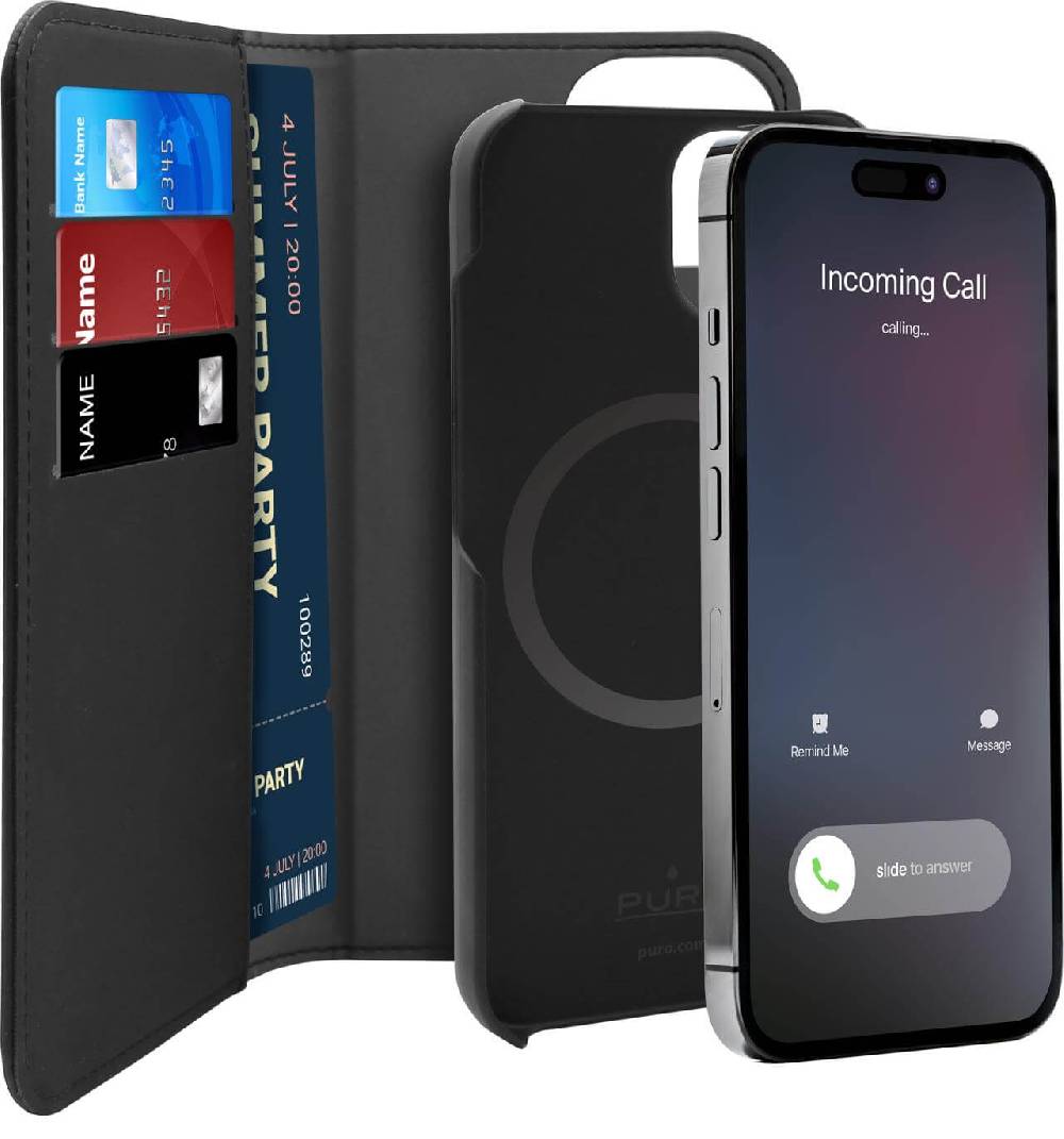 Puro Custodia Wallet MagSafe Detachable per iPhone 14 Pro Max