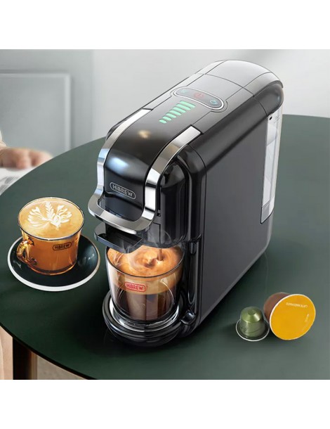 HiBREW H2B Caffettiera 5 in 1 con linea di livello dell'acqua macchina per caffè a capsule caldo/freddo a 19 bar - Bianco Nuovo
