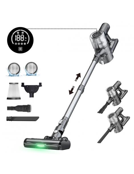 Proscenic P13 aspirapolvere senza Fili aspirazione 35Kpa aspirapolvere a bastone con luce verde display a LED Soddisfazione Garantita
