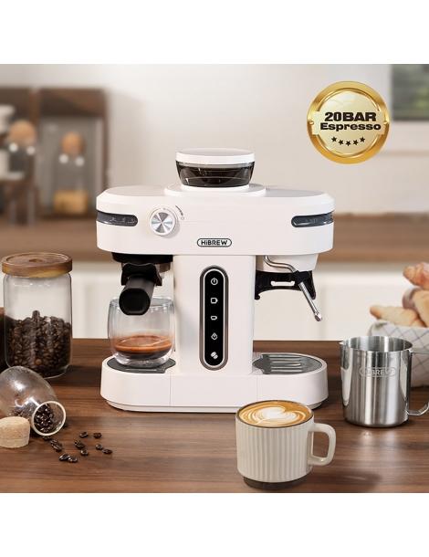 HiBREW H14 Macchina per caffè espresso 20 bar ad alta pressione impostazione macinacaffè a 15 marce - Beige Fino Al -60%