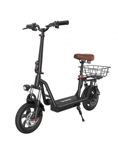 iScooter i12 Monopattino elettrico con sedile e cestino posteriore motore da 500W batteria da 36V 7 5Ah pneumatico da 12" Online