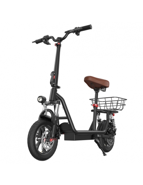 iScooter i12 Monopattino elettrico con sedile e cestino posteriore motore da 500W batteria da 36V 7 5Ah pneumatico da 12" Online