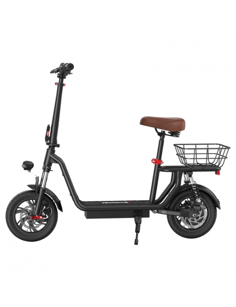 iScooter i12 Monopattino elettrico con sedile e cestino posteriore motore da 500W batteria da 36V 7 5Ah pneumatico da 12" Online