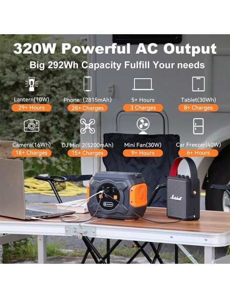 Flashfish A301 320W 292Wh 80000mAh Generatore Solare Portatile per Viaggi all'Aperto Campeggio Casa Versione EU Negozi Online